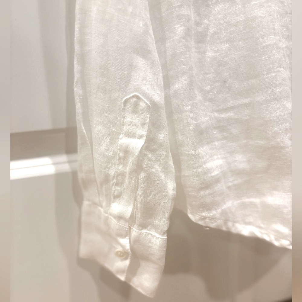 White Ruffled Women's Button Up - image 4